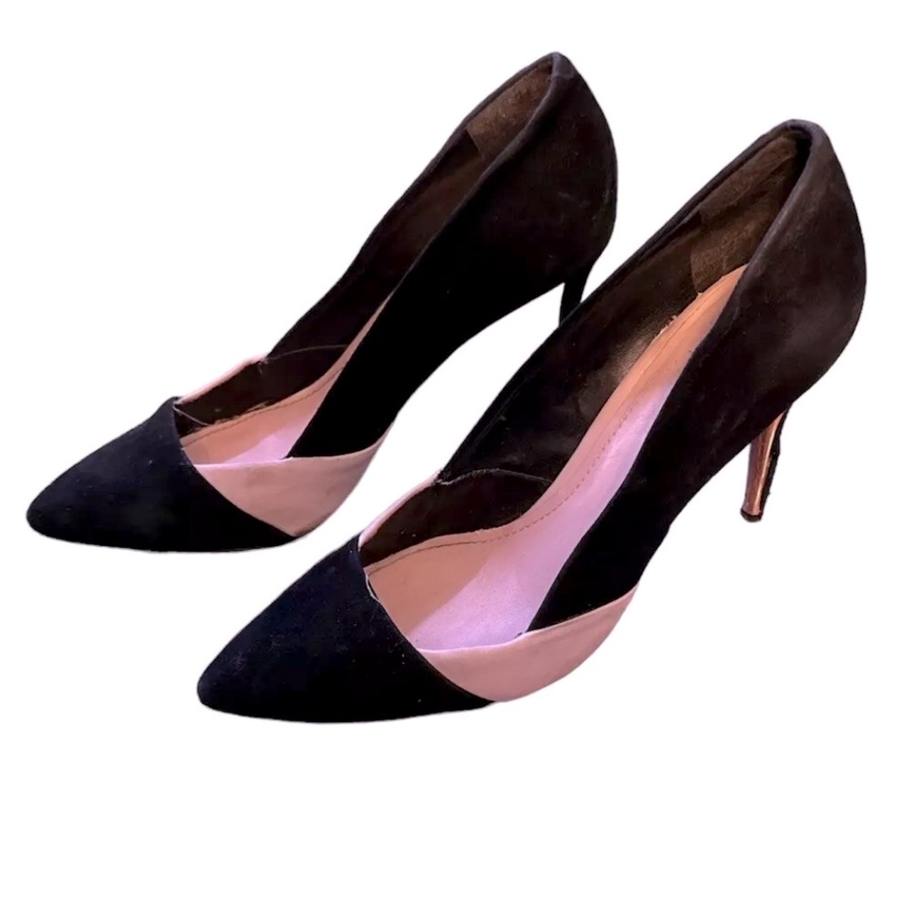 vince camuto heels Black Suede Colour Block